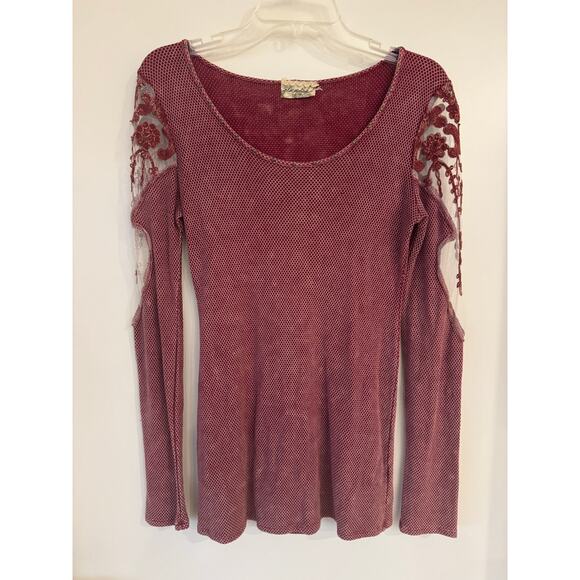 Gimmicks by BKE Mini Dress / Tunic Top – Boho Mesh & Lace – Size S - Picture 7 of 7